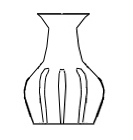 Flasche mit Rippen