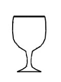 Glas mit niedrigem Stiel