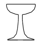 Glas - hoher Fuß