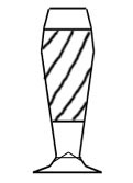 Stangenglas mit Faden