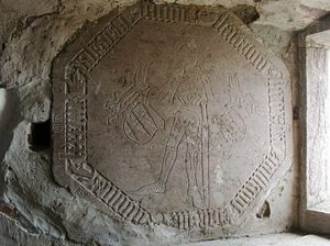 Glimmingehus (S), eingemauerter Gartentisch